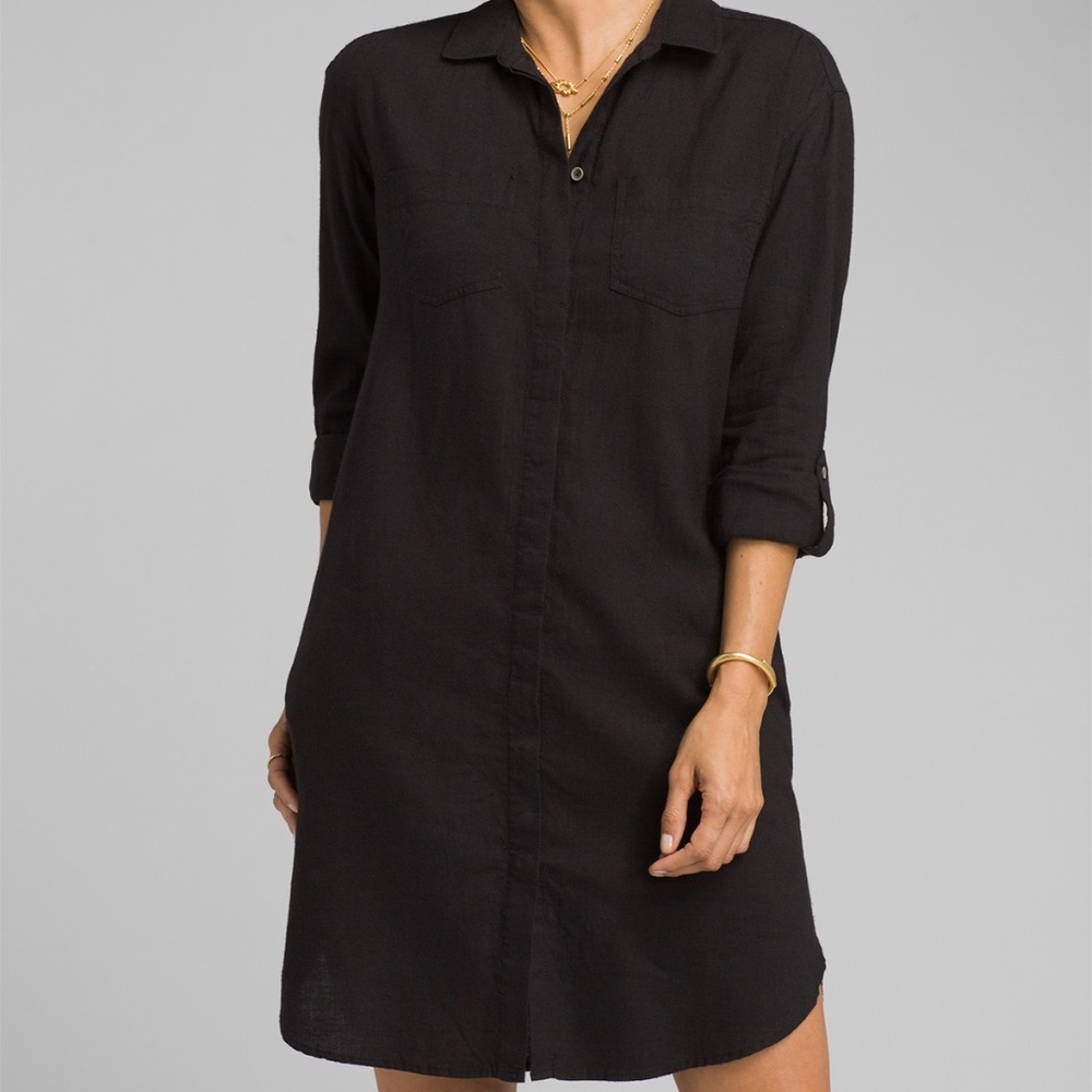 prAna LA NOA ECO-FRIENDLY LONG-SLEEVE SHIRT DRESS